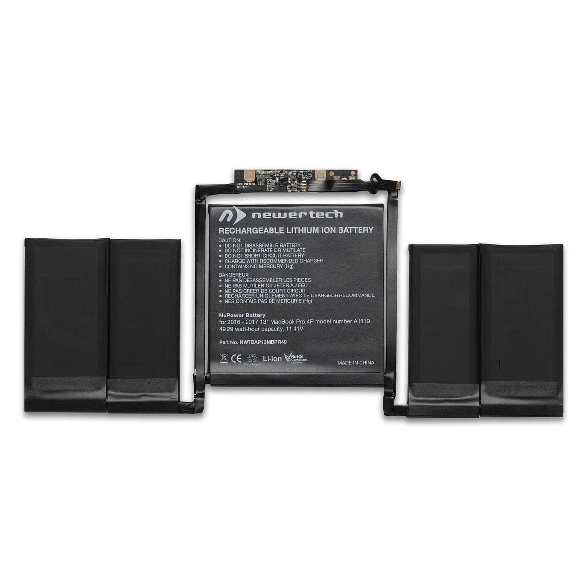 OWC Newertech μπαταρία A1819 για MacBook Pro Retina TouchBar 13" with 4x Thunderbolt ports (A1706) Late 2016 - Mid 2017